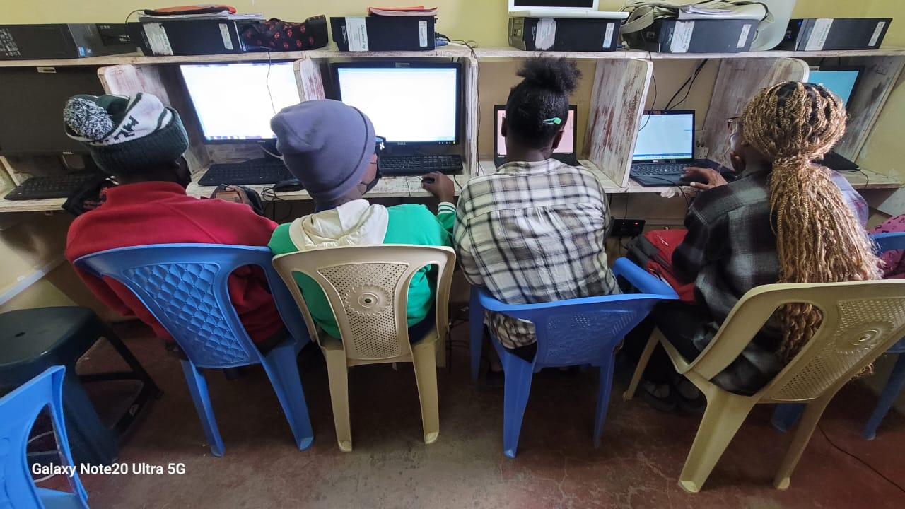 Students at a Kiserem Tech coding class