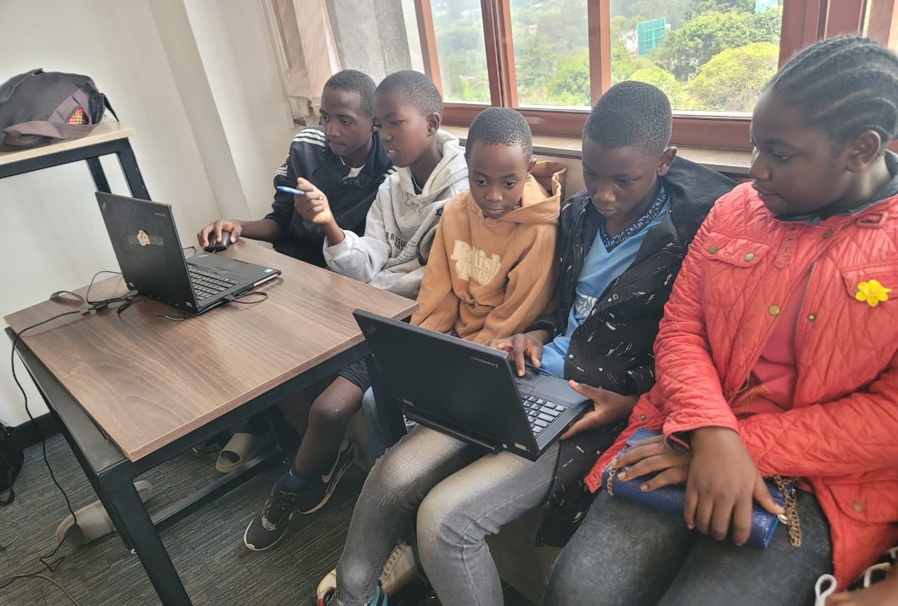 Students at a Kiserem Tech Saturday class